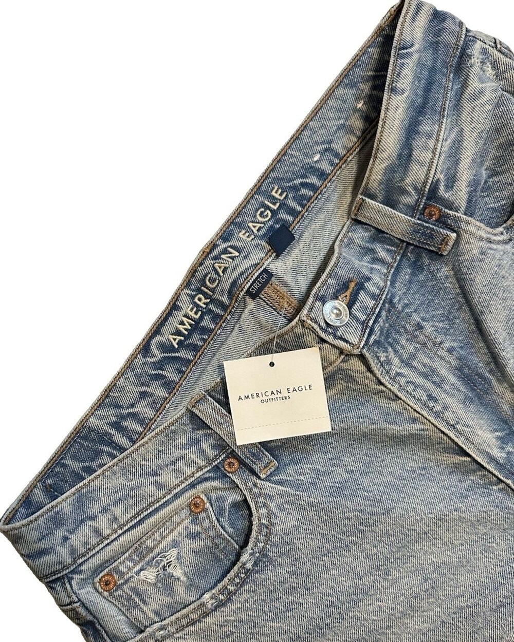 NWT American Eagle Women’s Blue Stretch Barrel Jeans SZ 8